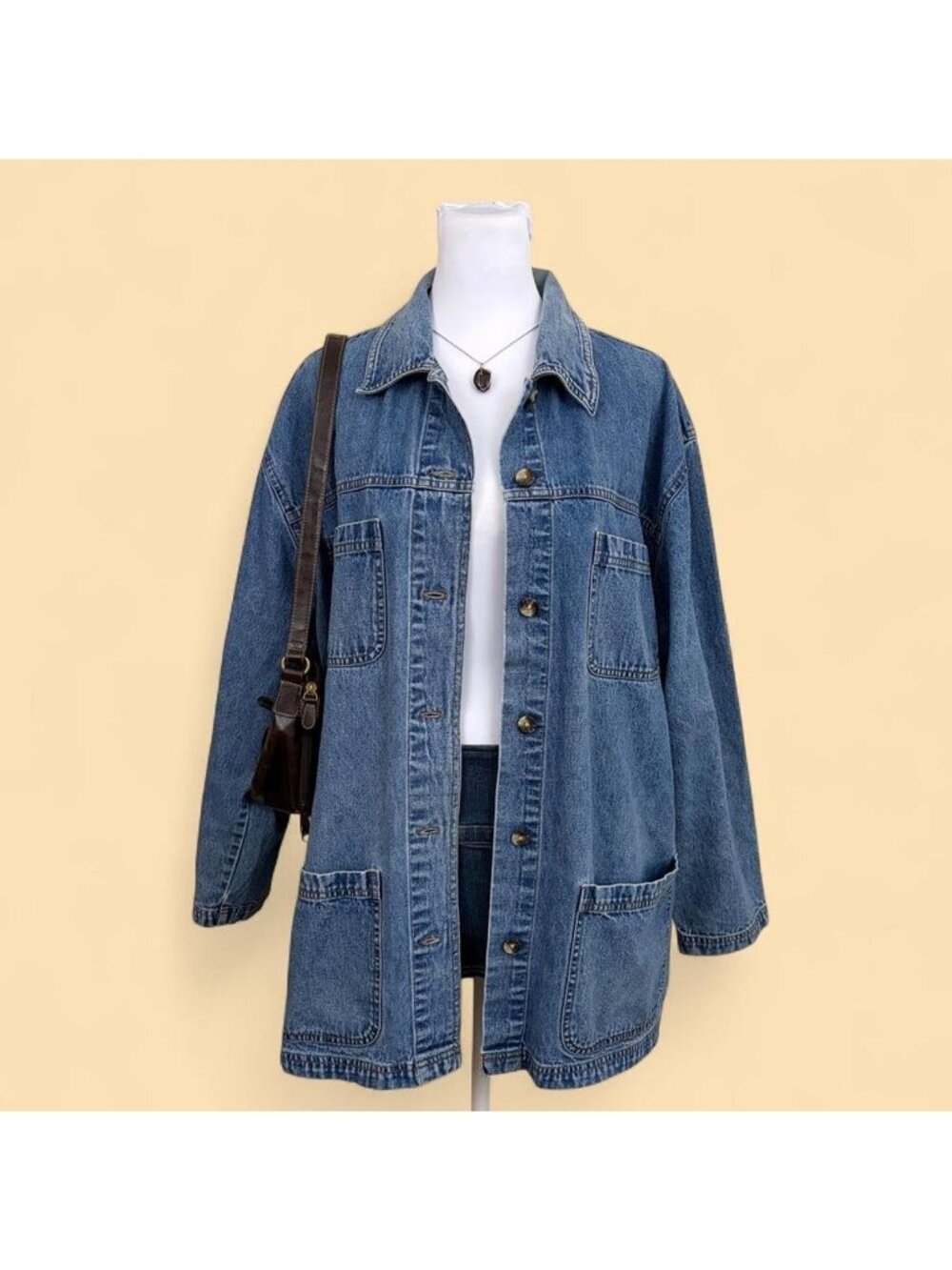 90s denim light weight chore coat barn jacket